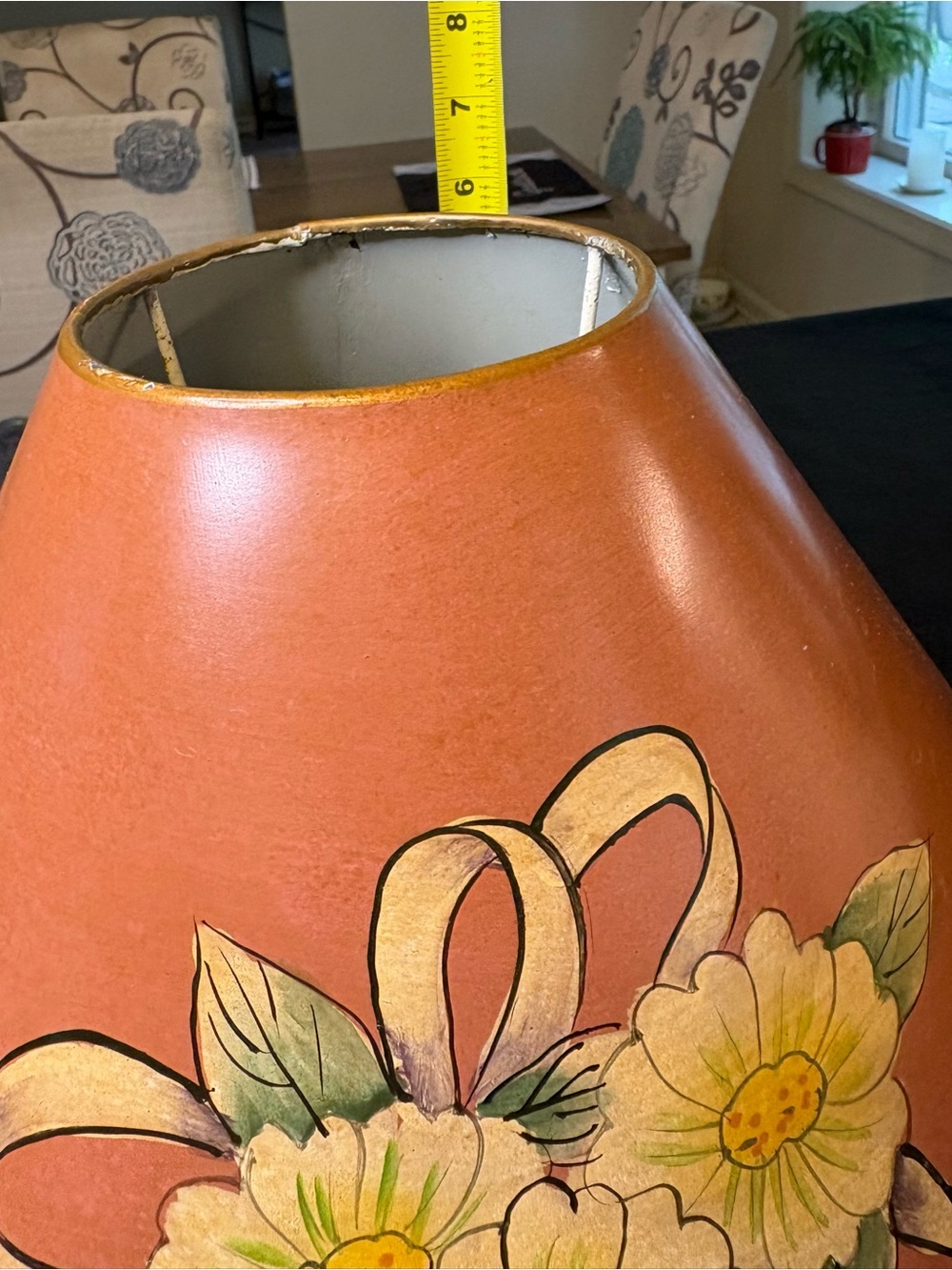 Vintage Tole Metal Lamp Shade - Picture 7 of 9